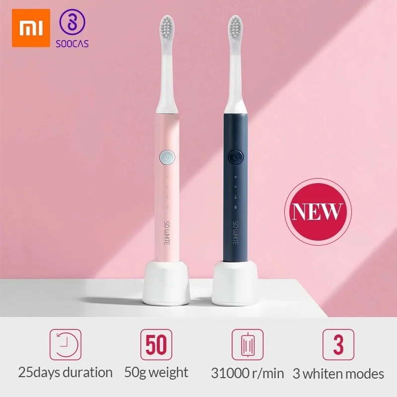 

Xiaomi so white Sonic automatic Electric Toothbrush sonicare Ultrasonic tooth brush USB Rechargeable adult electronic Toothbrush