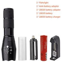 Z10 LED Flashlight 18650 XM-L L2/T6 5000 5 Mode Led Zoomable Light Zoom Torch Waterproof Flashlights For 3x AAA or 3.7v Battery 