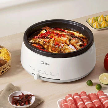 

220V Multifunctional Household Electric HotPot Electric Cooker Hot Pot Separable Non Stick Electric Heating Pot 4L