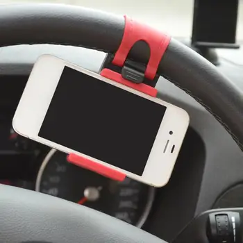 

Car Phone Holder Mounted on Steering Wheel Cradle Smart Mobile Phone Clip Mount Holder For Universal Phone