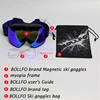 Ski Goggles Snowboard Mask For Men Women Skiing Eyewear UV400 Snow Protection Over Glasses Magnetic Mountaineering Glasses 6
