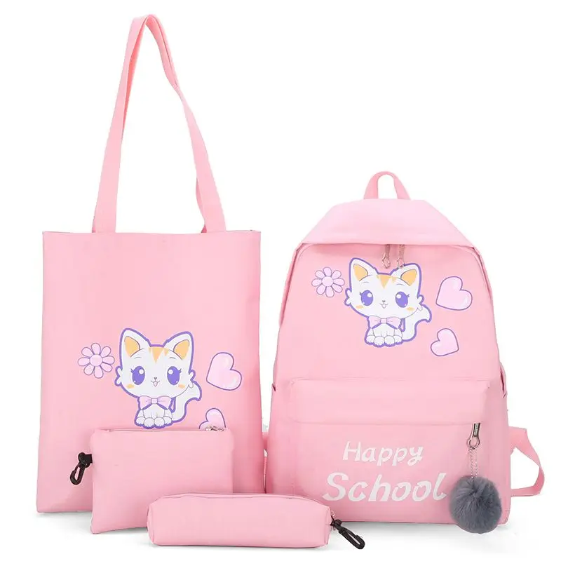 Школьная сумка для ноутбука 4 шт./компл. студенческие рюкзаки девочек подростков