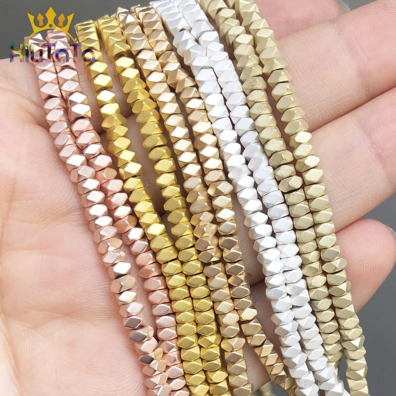 3 2 Mm Natural Silver Rose Emas Bijih Besi Manik Manik Kusam Polandia Matte Longgar Beads Untuk Perhiasan Membuat Diy Gelang Aksesoris 15 Inci Beads Aliexpress