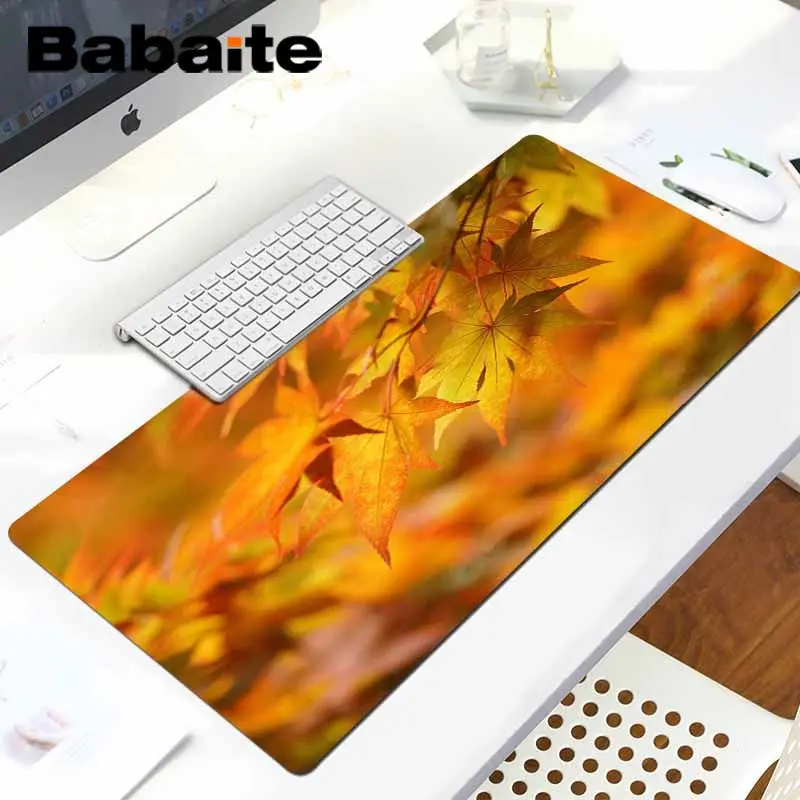 LockEdge 30x80cm Babaite желтые листья Дерево осень Нескользящие прочные силиконовые компьютерные коврики Комфортный коврик для мыши игровой коврик для мыши - Цвет: LockEdge 30x80cm