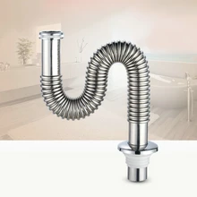 Stainless Steel Kitchen Sink Drain Pipe Long Deodorant Plug for Sink Drain Sewer Floor Drain Kitchen Faucet Accessories