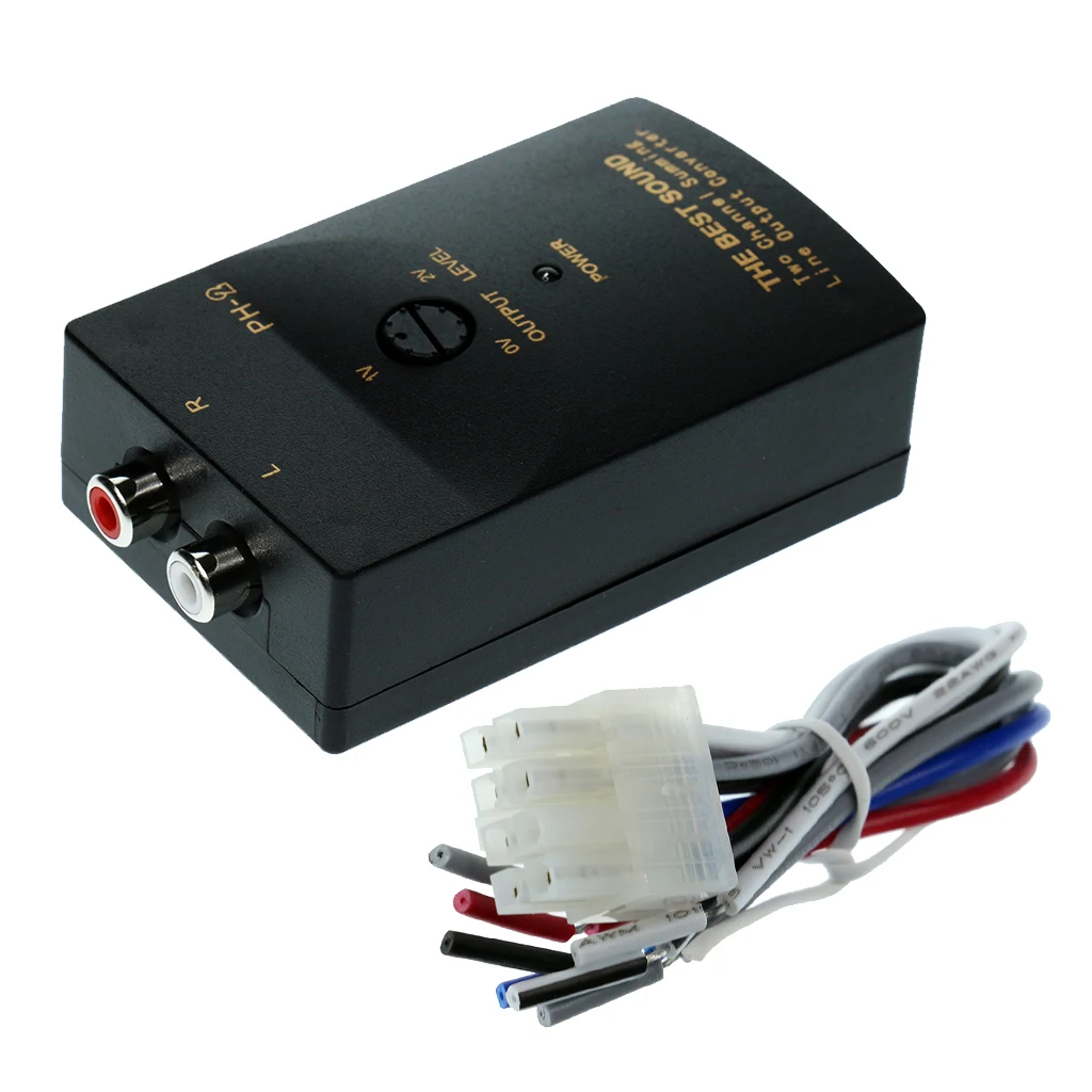 Car Audio RCA Speaker High To Low Level Output Converter W/ Adapter Wire Perfect Sound Quality