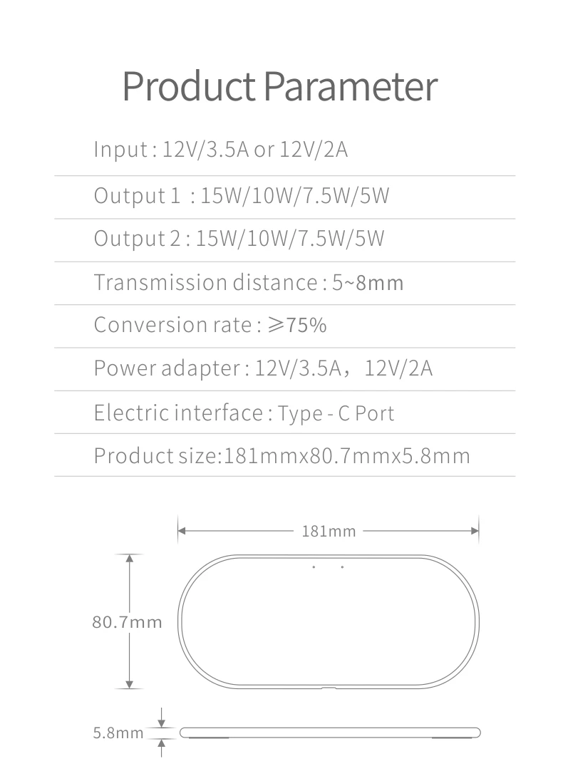 QI 15 Вт Беспроводное зарядное устройство SIKAI QC 3,0 Быстрая зарядка USB C для Apple samsung huawei телефон двойной 30 Вт