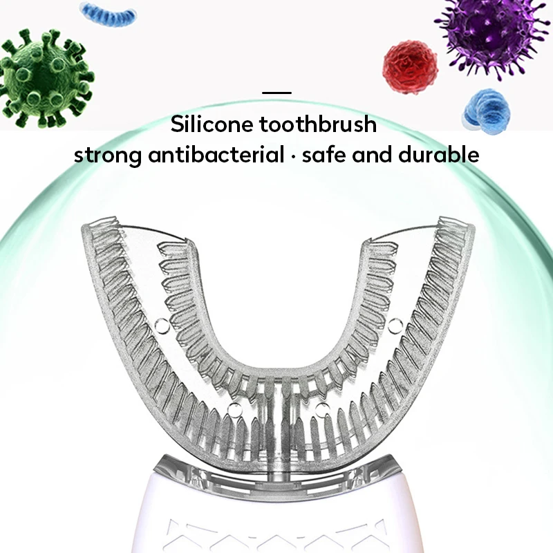 Новинка 360 градусов U тип электрическая зубная щетка ленивый автоматический звуковой зуб зубы щетка отбеливающая щетка для чистки инструментов уход за полостью рта