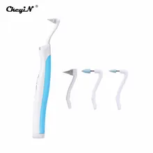 CkeyiN 4 в 1 электрическое Отбеливающее средство для зубов, звуковое пятно для зубов, ластик для удаления налета, Стоматологическая Очистка, звуковая гигиена полости рта, полировщик