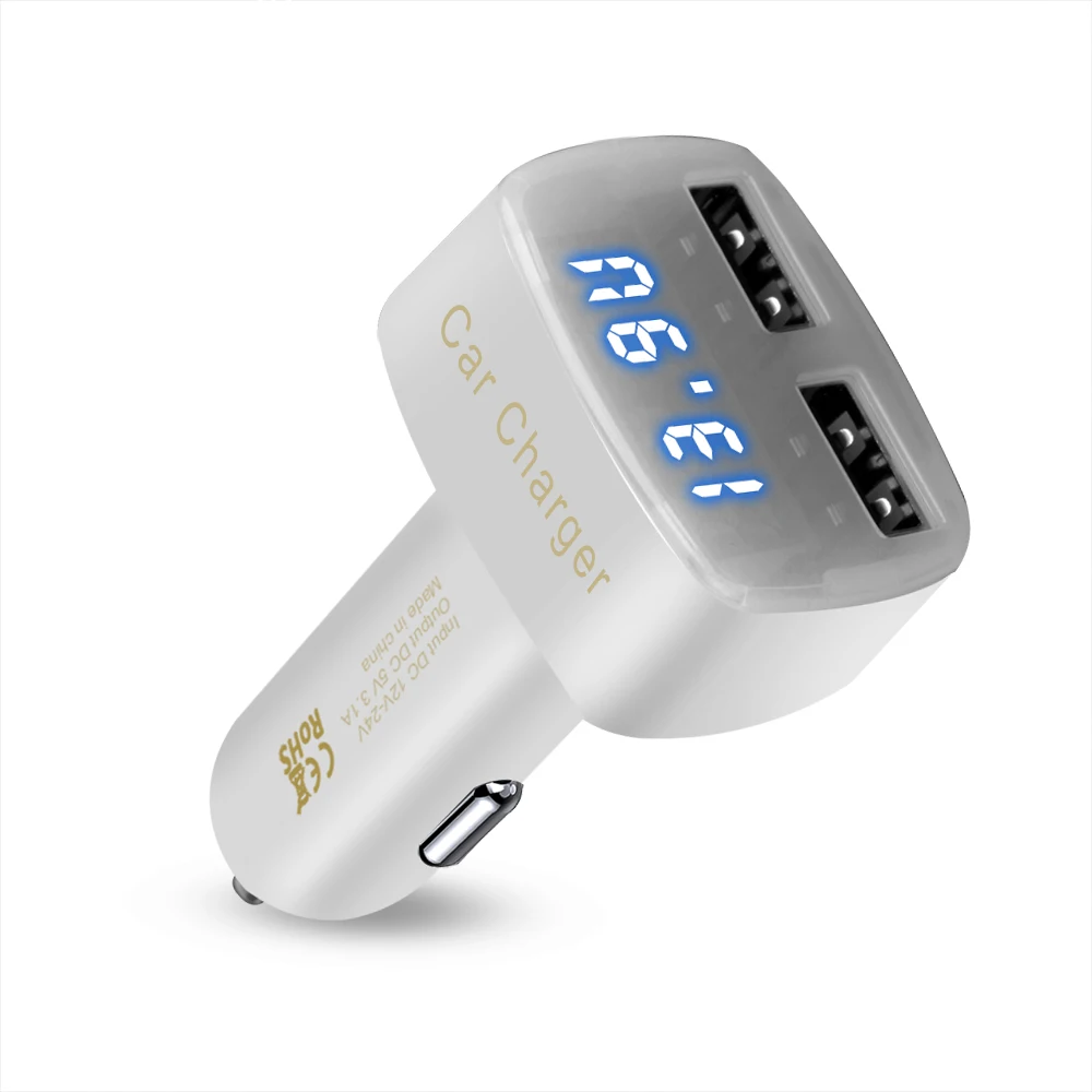 Автомобильное зарядное устройство с двумя USB портами 12 В 24 5 в пост. Тока 3 1 а