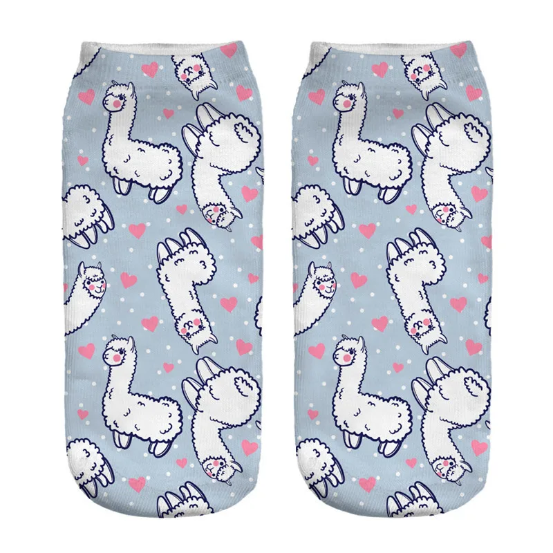 Cute funny animal print women's socks 3D three-dimensional pattern sheep unicorn camel cartoon socks gift new beautiful