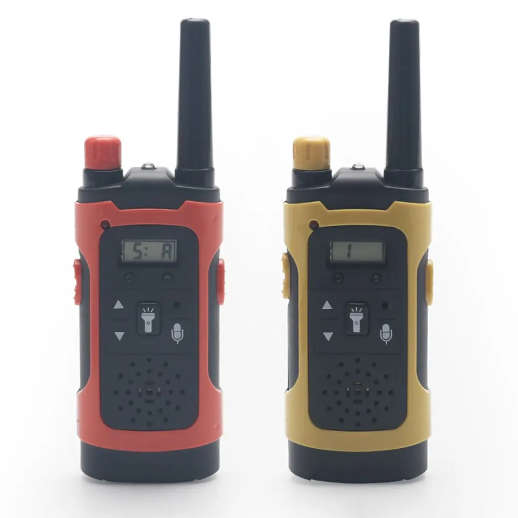 Mini 80-100M Kids Walkie Talkies Toy Child Electronic Radio Voice Interphone Toy Outdoor LCD Display Walkie Talkies Toy