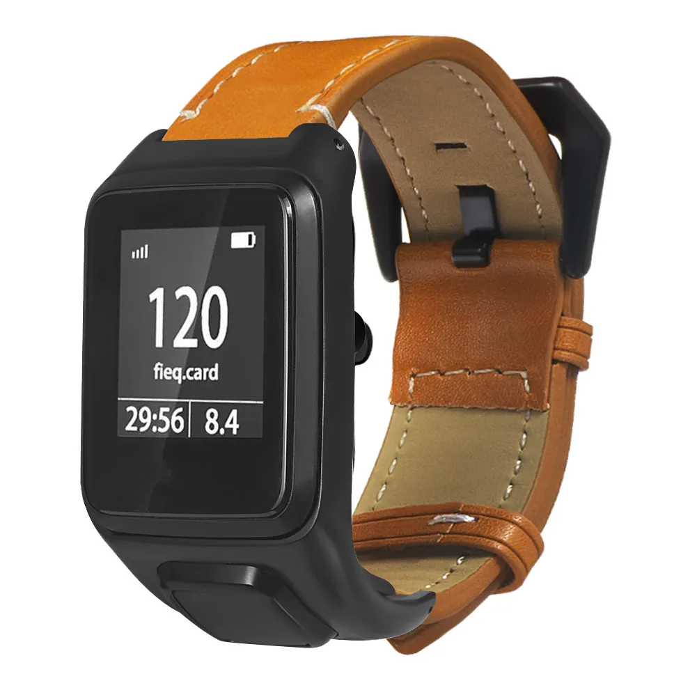 COMLYO для TOMTOM Часы Браслет замена ремешок для TOMTOM Runner 3 ремешок кожаный браслет для TOMTOM Adventurer Band