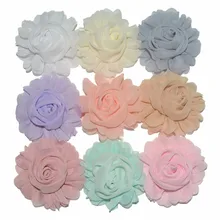 7,5 см шифоновый стерео розовый бутон Европа и Америка девушки головной убор ручной работы ткань цветок аксессуары 26 цветов