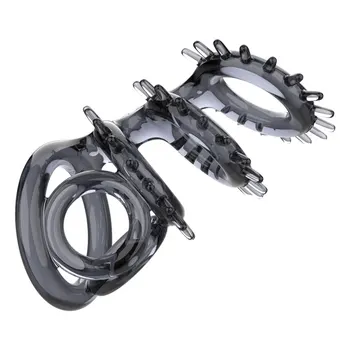 Reusable Penis Extender Sleeve Condoms Delay Enlargement Erotic Sex Toys For Men Couples Cock Rings Chastity Cage No Vibrators 4