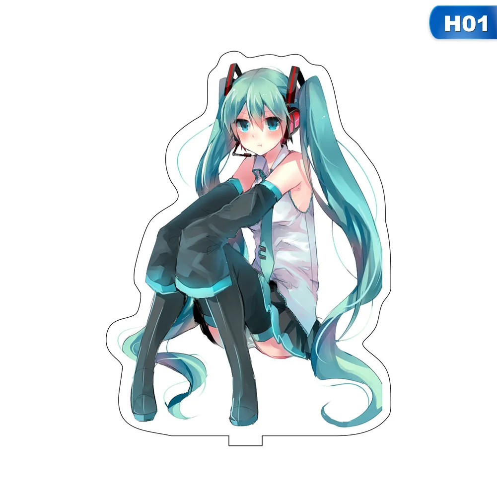 15 см Мультяшные Hatsune Miku аниме акриловые двухсторонние периферийные лицензирования настольные украшения милые девушки мини-модель куклы новинка