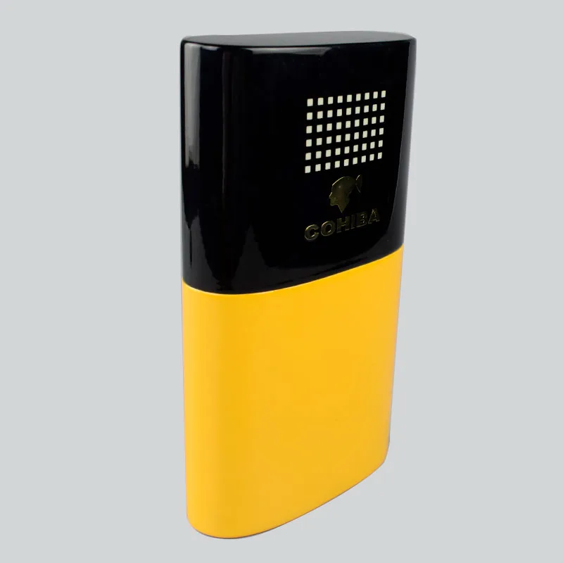 Чехол для сигары COHIBA из твердой древесины с 3 трубами и подарочной коробкой