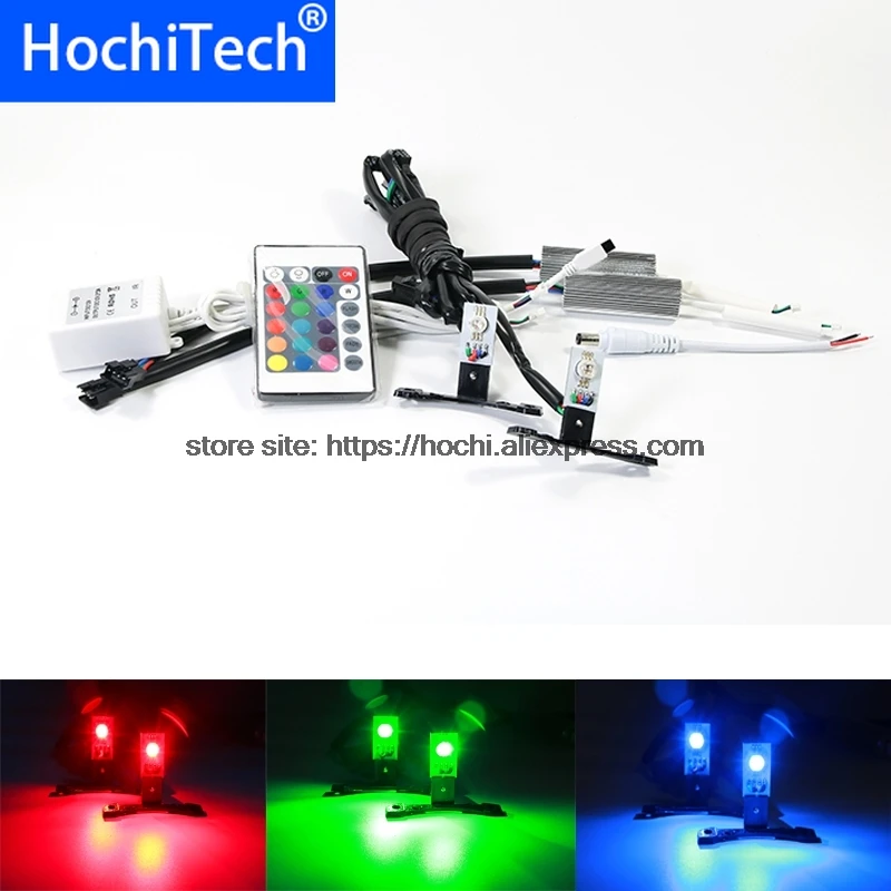 Высокое качество Многоцветный RGB LED 360 градусов Demon Devil Eye для Mitsubishi ASX Lancer ex Outlander