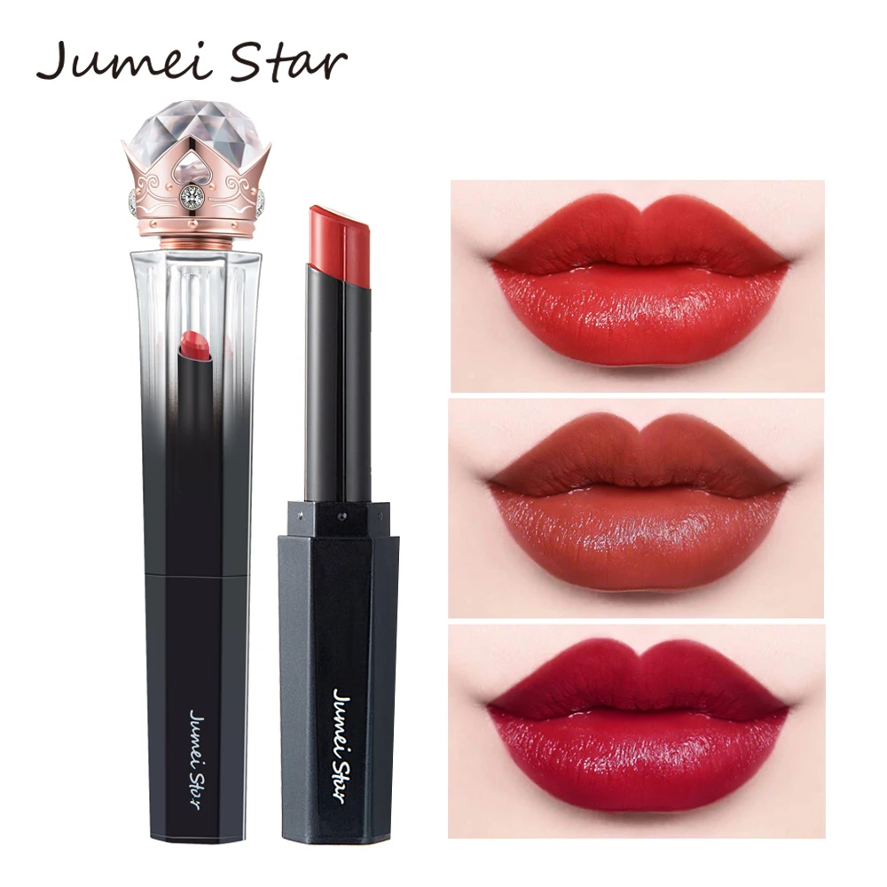 Brick Red Lipstick Shimmer Matte Lips Makeup Waterproof Lip Stick Long Lasting Moisturizing Lip Tint Pigment 2