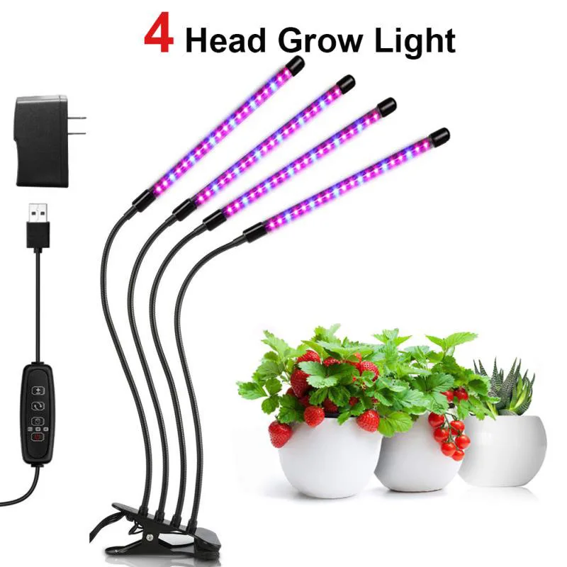 

360° Flexiable Full Spectrum LED Grow Light 5V USB Hydroponics Greenhouse Growing Lamp Desktop Clip Phytolamps Seed Flower Bloom