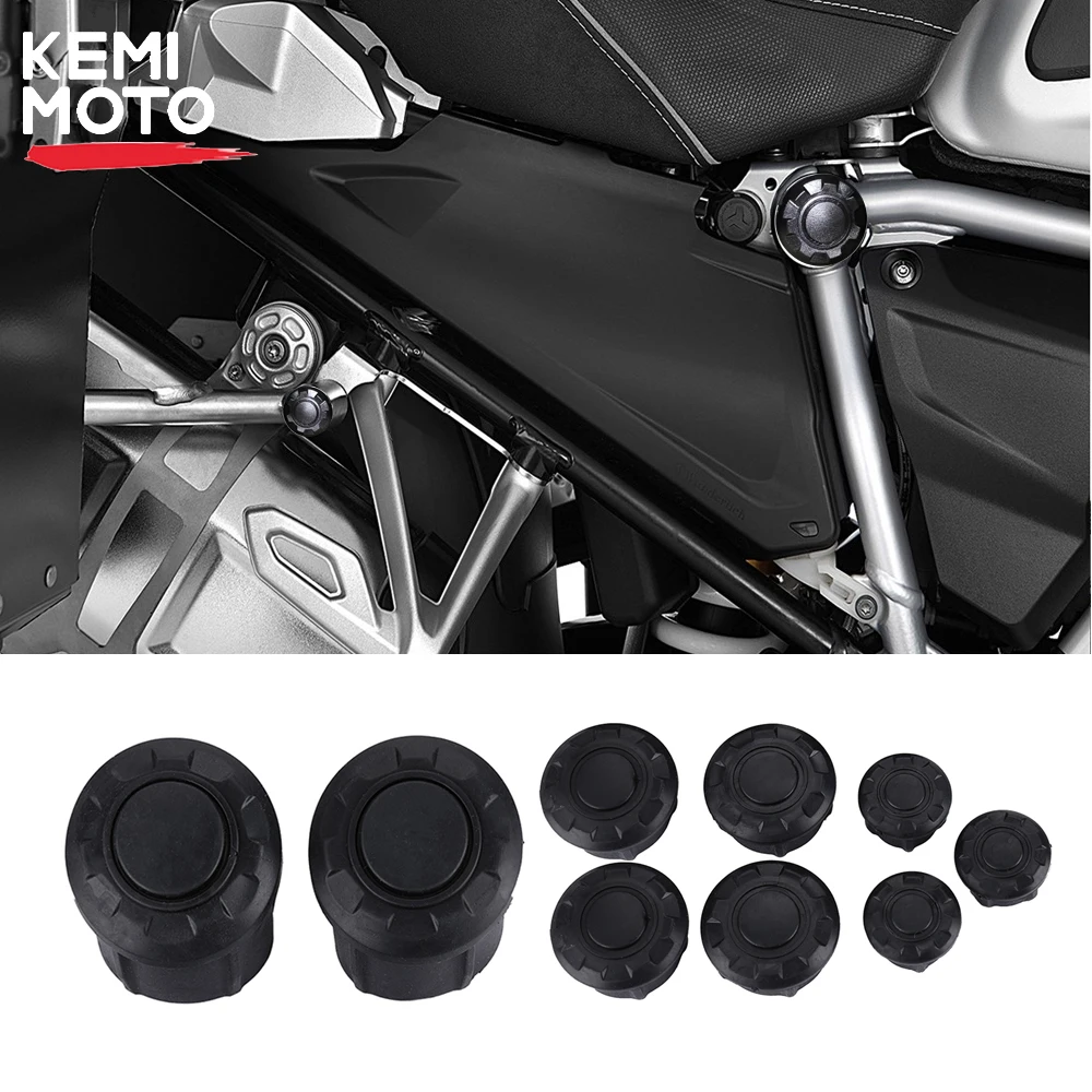 Motorcycle Frame Hole Cover Caps For KTM 1290 Super Adventure & Super Duke – CNC Aluminum Decorative Plugs (Black)