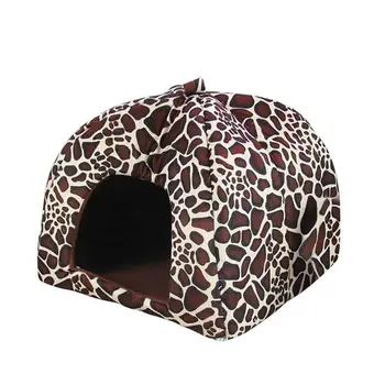 

Soft Cotton Sponge Puppy Cat Dog House Dome Tent Classic Cloth-Wrapper Shape Tent Pet Cat Beds