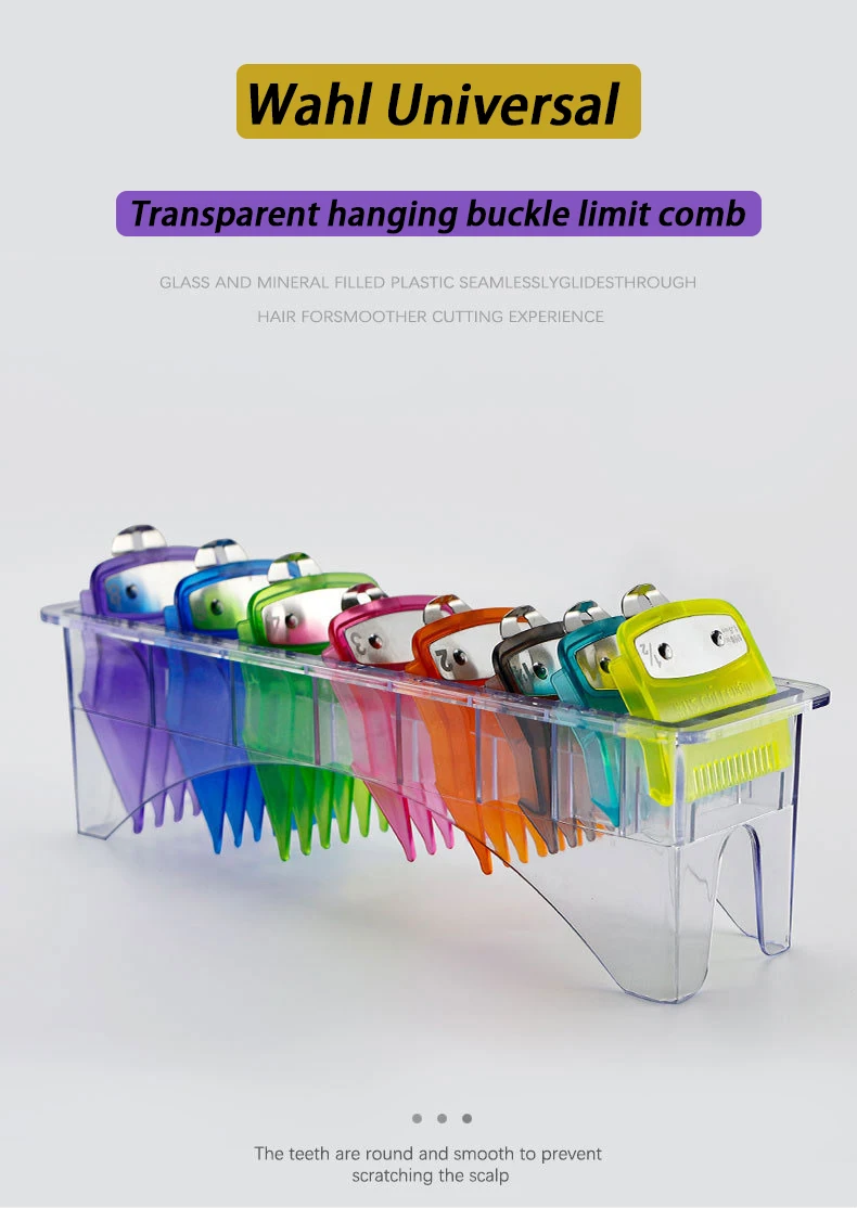 8 Grid Guide Limit Comb Cover Storage Box  Hair Clipper Rack Holder Organizer Case Salon Barber Tools，for general