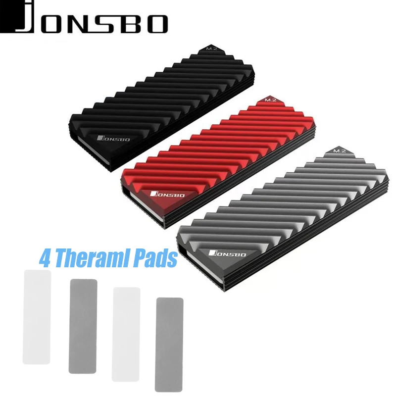 M2 SSD NVMe Aluminum Heatsink with Thermal Pad for Desktop PC Accessories Jonsbo M2 2280 Solid State Hard Disk aluminum heatsink radiator