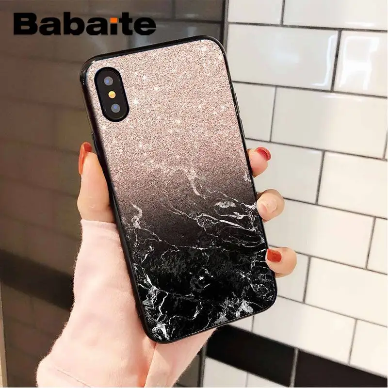 Babaite черный золотой мраморный ТПУ Черный чехол для телефона, чехол для iPhone 8 7 6 6S Plus X XS MAX 5 5S SE XR 11 11pro 11promax Shell - Цвет: A15