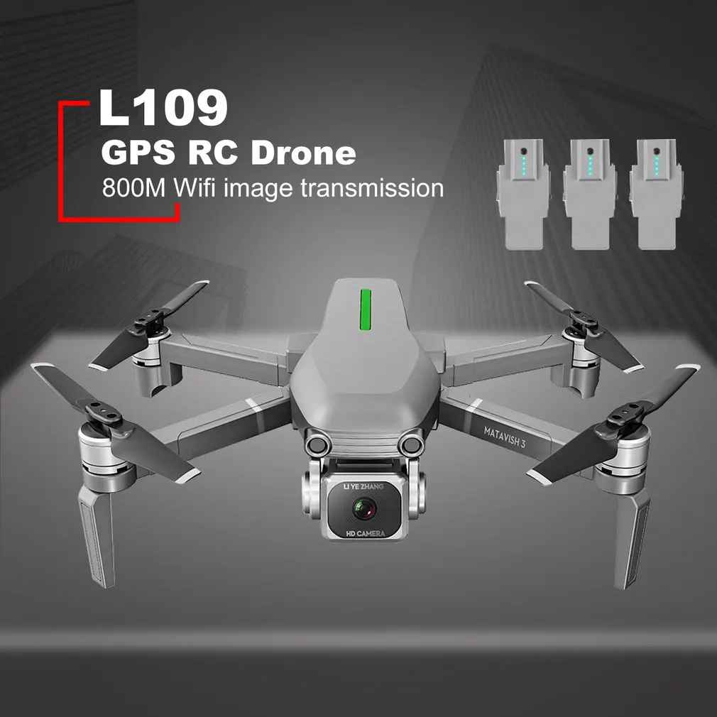 L109-S, gps, складной Радиоуправляемый Дрон с камерой 4K HD, Радиоуправляемый вертолет, самолет, 800 м, Wi-Fi, передача изображения, игрушки с дистанционным управлением