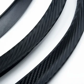 

4x Carbon Fiber Car Wheel Eyebrow Arch Trim Lips Strips Fender Flare Protectors