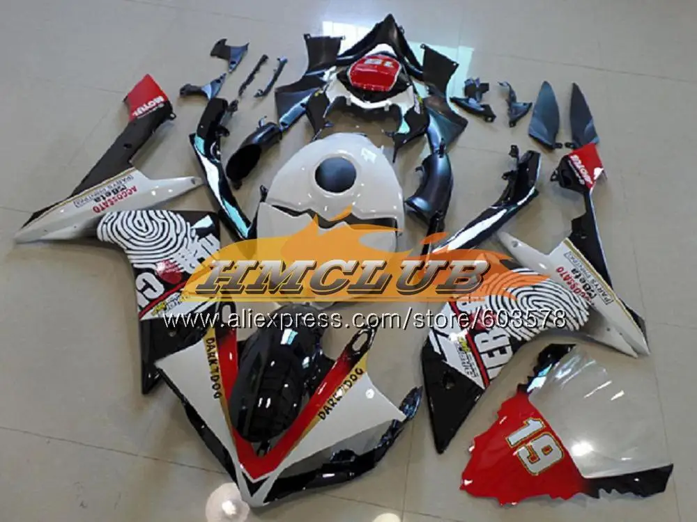 Инъекций для YAMAHA YZF R 1 YZF 1000 YZF-R1 2007 2008 49CL. 25 глянцевый красный YZF R1 07 YZF1000 YZF-1000 YZFR1 07 08 OEM обтекатели - Цвет: No. 23