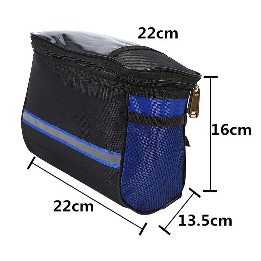 Bicycle Bag Reflective Tape Touch Transparent Mobile Phone Bag Excellent Durability Storage Bag For Outdoor Riding Supplies