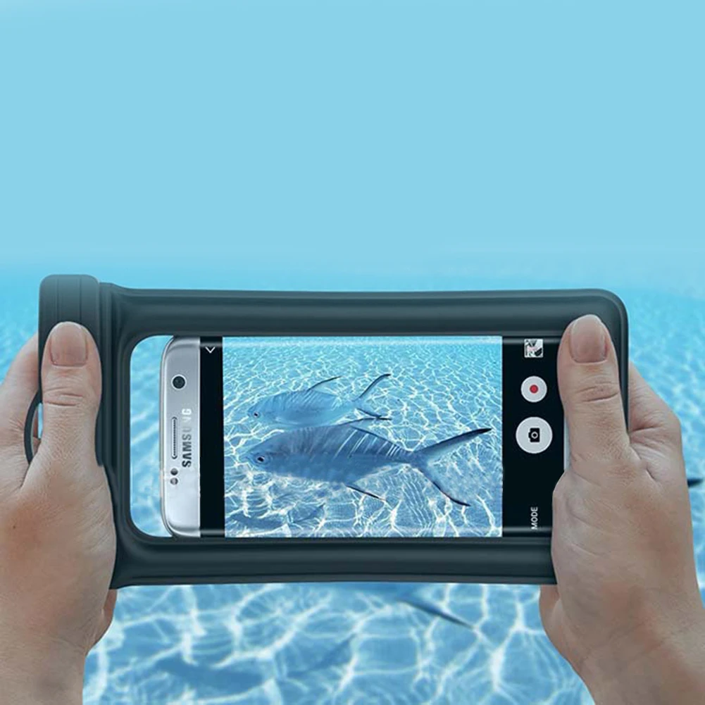 Floatable Waterproof Phone Case Swimming Pouch Dry Bag With Armband And Audio Jack For IPhone X 8 Plus 7