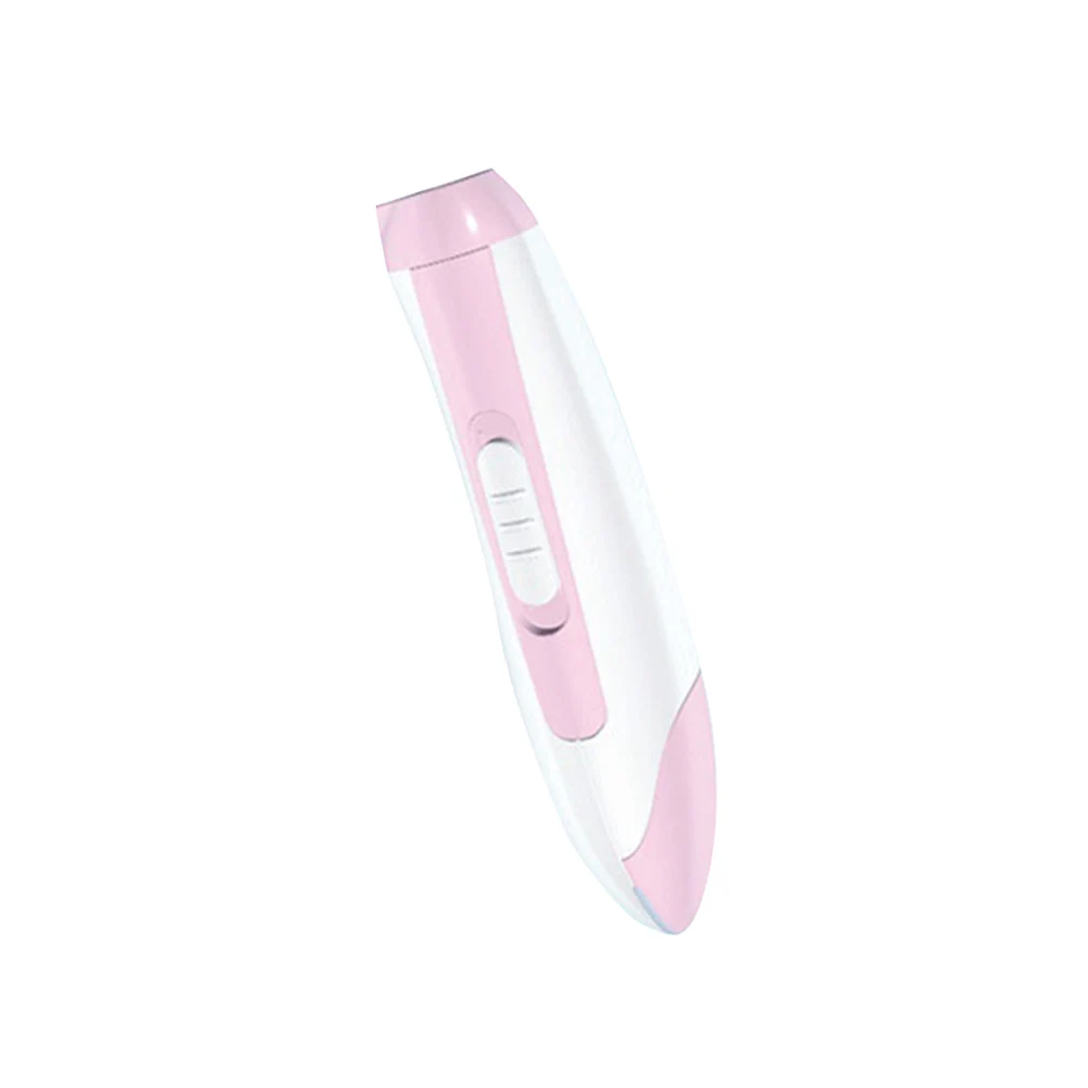 8 в 1, принадлежности для малышей, светодиодный, передний светильник, беззвучный триммер для ногтей, маникюрный набор, Электрический Очиститель для новорожденных, безопасный для пальцев ног и пальцев - Цвет: Розовый