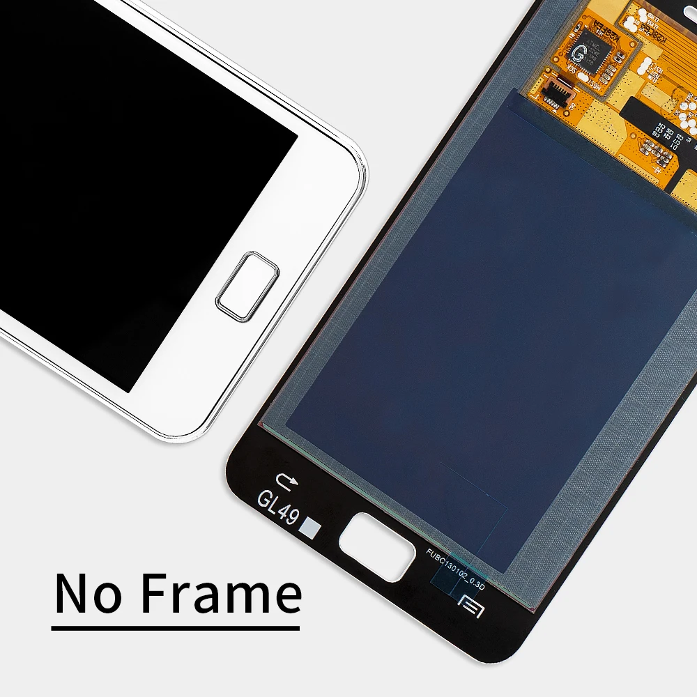 AMOLED lcd для samsung S2 дисплей сенсорный экран с рамкой дигитайзер для samsung Galaxy S2 lcd I9100 сенсорный экран 4,3 дюймов i9100