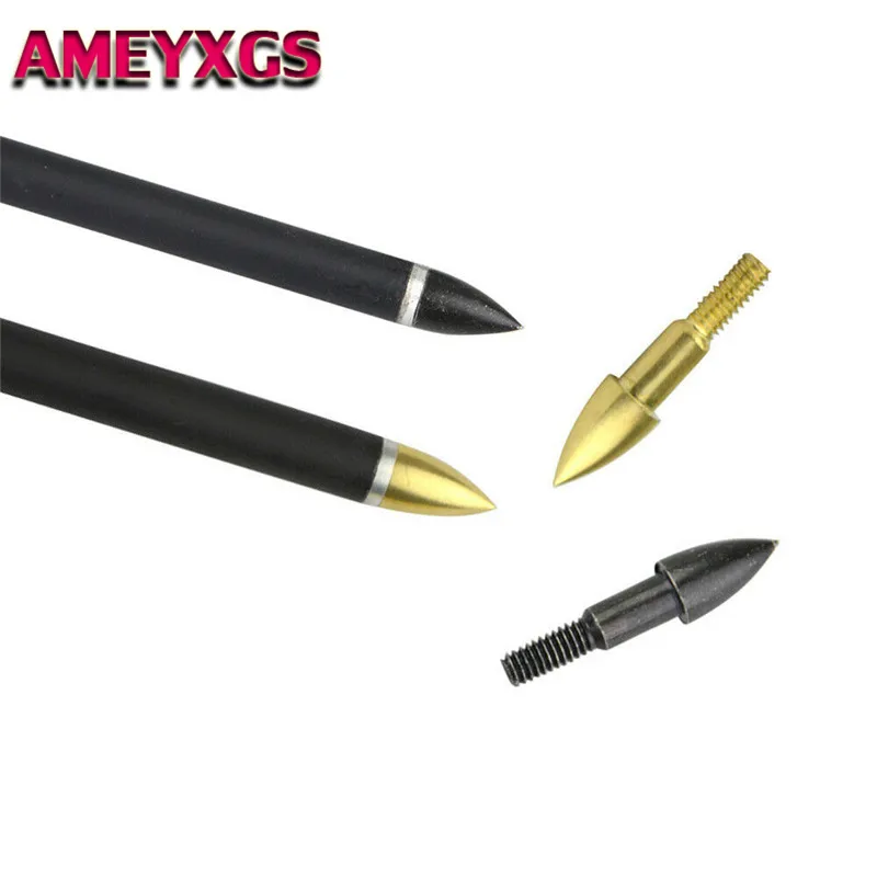 

30/50/100pcs 75grain Target Point Tips Bullet Broadhead Practice Shooting Arrowheads Arrows Shooting Hunting Archery Accessories