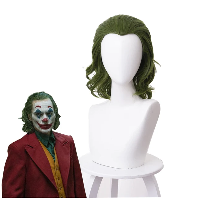 $US $11.19  Joker Wig Movie Pennywise Joaquin Phoenix Arthur Fleck Clown Batman Cosplay Curly Green Synthetic H