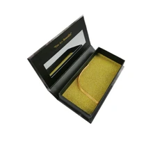 УФ-стойкая роскошная коробка для ресниц материал и Заказная упаковка блестящая золотая бумажная коробка для ресниц- PX2061