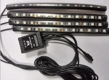 

Car Seven Color Voice Control + Remote Control Car Atmosphere Lights Ambience Light Car Foot Lights Modified Decorative Lights