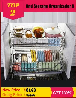 Аксессуары для хранения шкафа Organizador из нержавеющей стали Cocina Органайзер стеллаж для кухонного шкафа Cestas Para Organizar корзина
