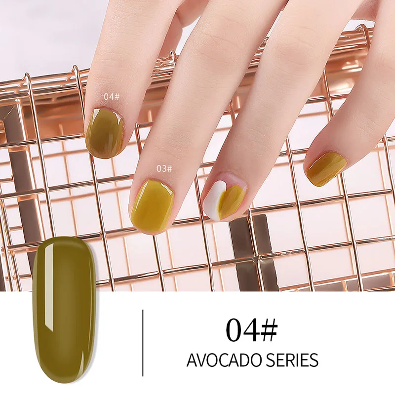 Pinpai Гель-лак для ногтей высокого качества Гель-лак для дизайна ногтей серии Green Avocado Soak off UV светодиодный лак для ногтей 7,5 мл - Цвет: NO.04