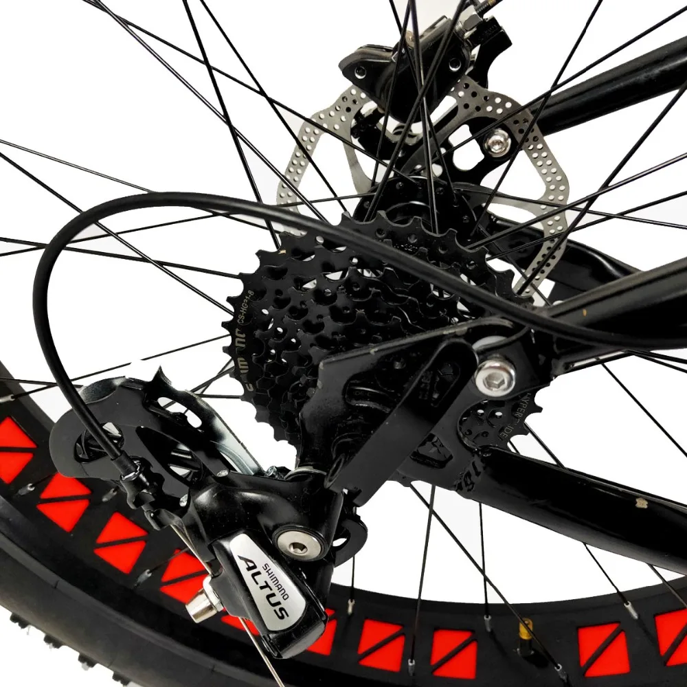 Пляжный велосипед Kalosse с мягкой рамой, fat bike 26*4,0, шины, гидравлические тормоза M310, Fat bike, 24 скорости