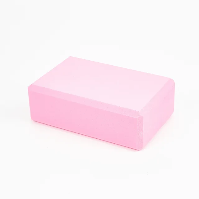 Gym Fitness Yoga Blocks 2021 Hot EVA Yoga Cork Block Pilates Foam Brick Home Stretch Exercise Training Bodybuilding Equipment Pink