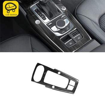 

CARMAGNO for Audi A3 2017-2019 Car Styling Center Console Gear Panel Cover Trim Frame Sticker Chrome Interior Accessories