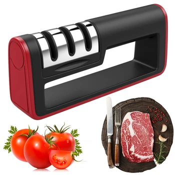 

Professional Diamond Knife Sharpener Fast Professional 3 Stages Sharpener Knife Sharpening Stone Tools Kitchen Accessories