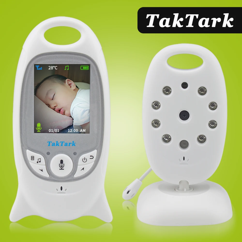 Monitor inalámbrico para vigilancia del bebé, con visión nocturna, en color, infrarrojos, temperatura, Lullaby, 2.0