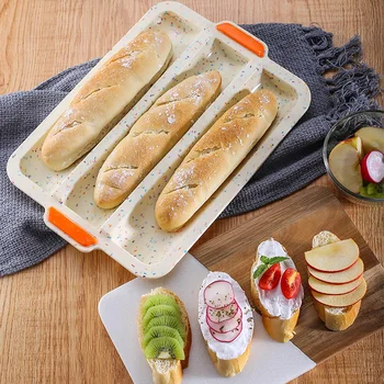 

Silicone baguette mold bread baking pan non-stick baking tool bread baking tray moldes para hornear baking tray with baking mold