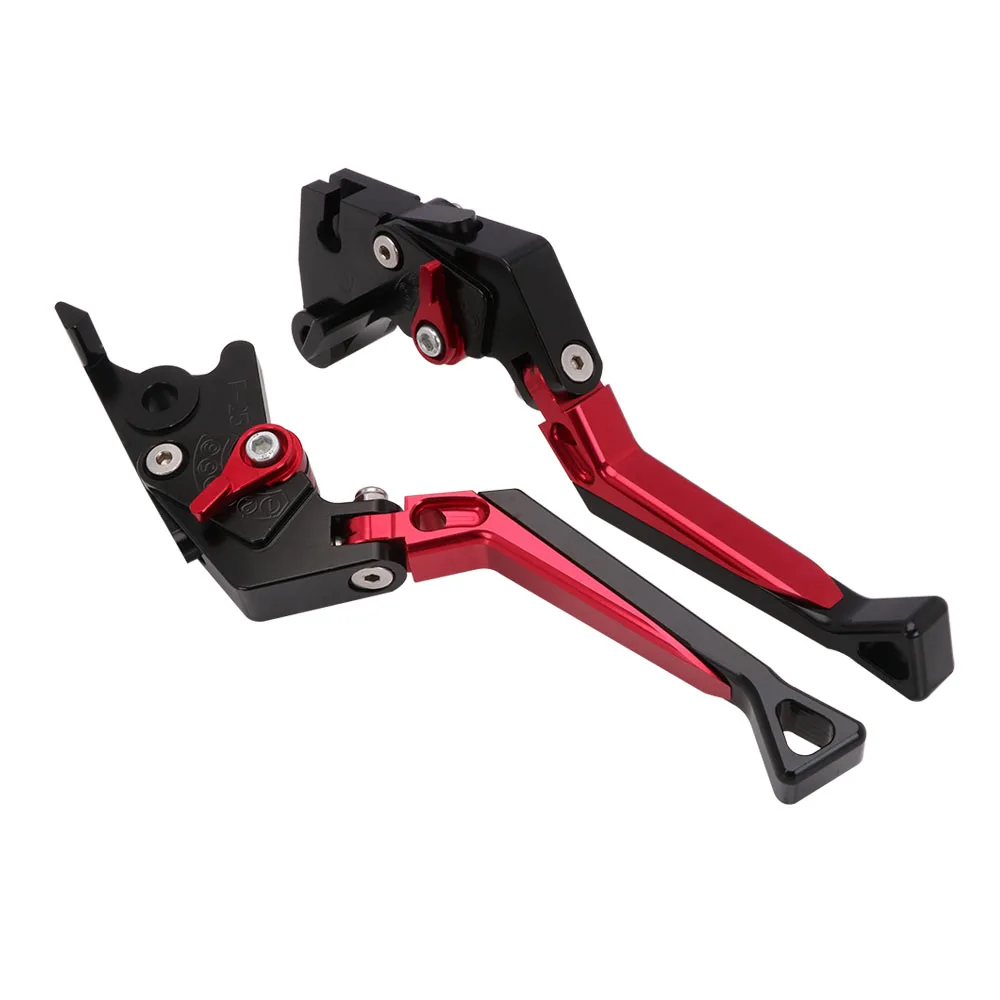 CNC ручка мотоцикла тормозной рычаг сцепления регулируемый 90 ° для KAWASAKI NINJA 300R Z300 Z-300 Вт ABS 2013 - Цвет: Красный