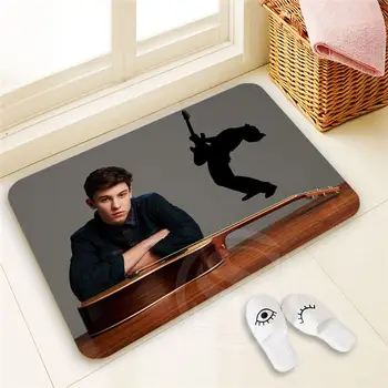 

Free Shipping Custom Shawn Mendes Doormat Home Decor 100% Polyester Pattern Door mat Floor Mat foot pad SQ00722-@H0649